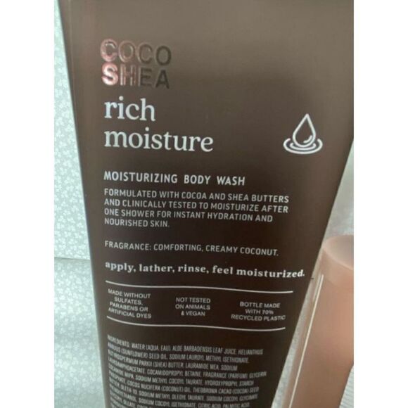Bath and Body Works COCO SHEA RICH MOISTURIZER COCOA + SHEA BUTTER 4 Piece Set - Picture 2 of 11
